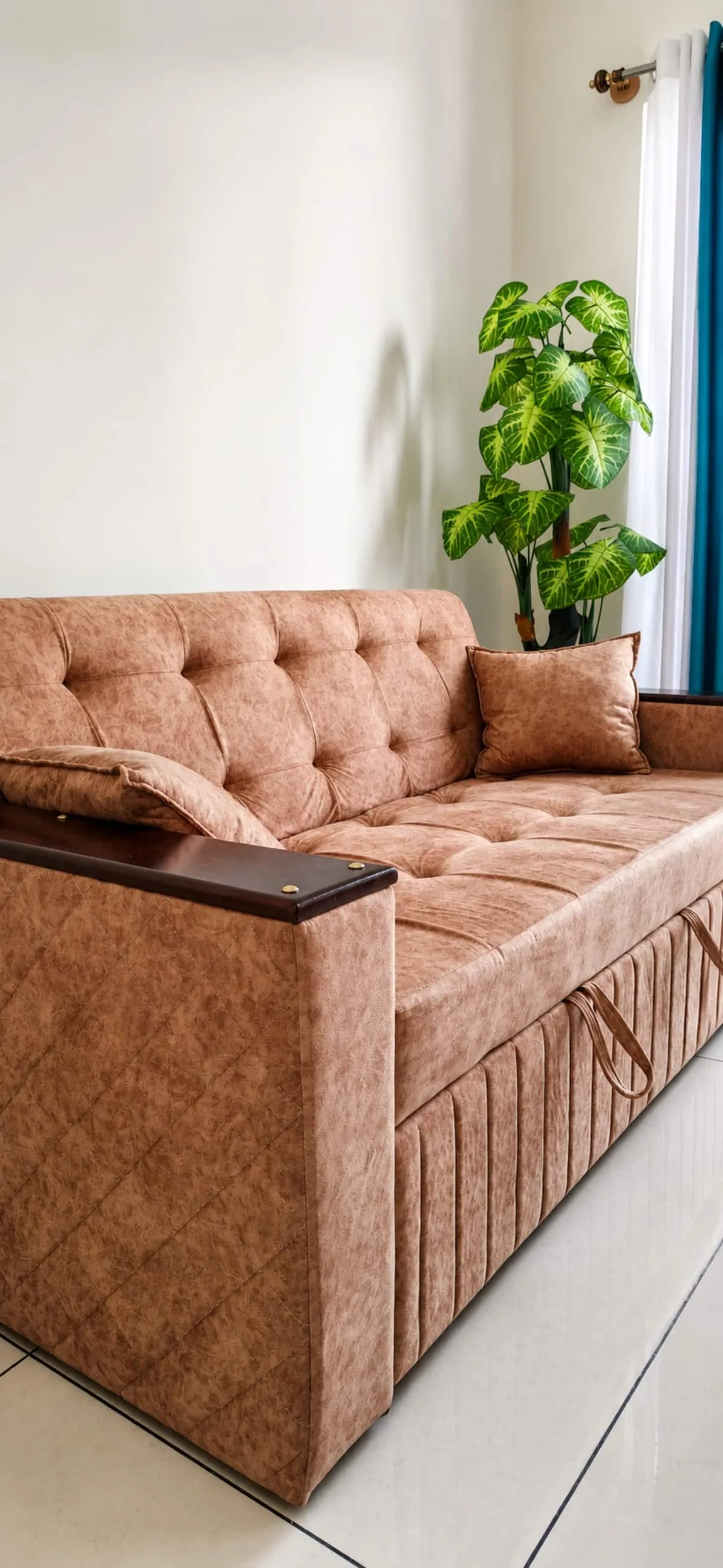403 - Stylish 1BHK by Everloft | Balcony & Comfort - Living Room
