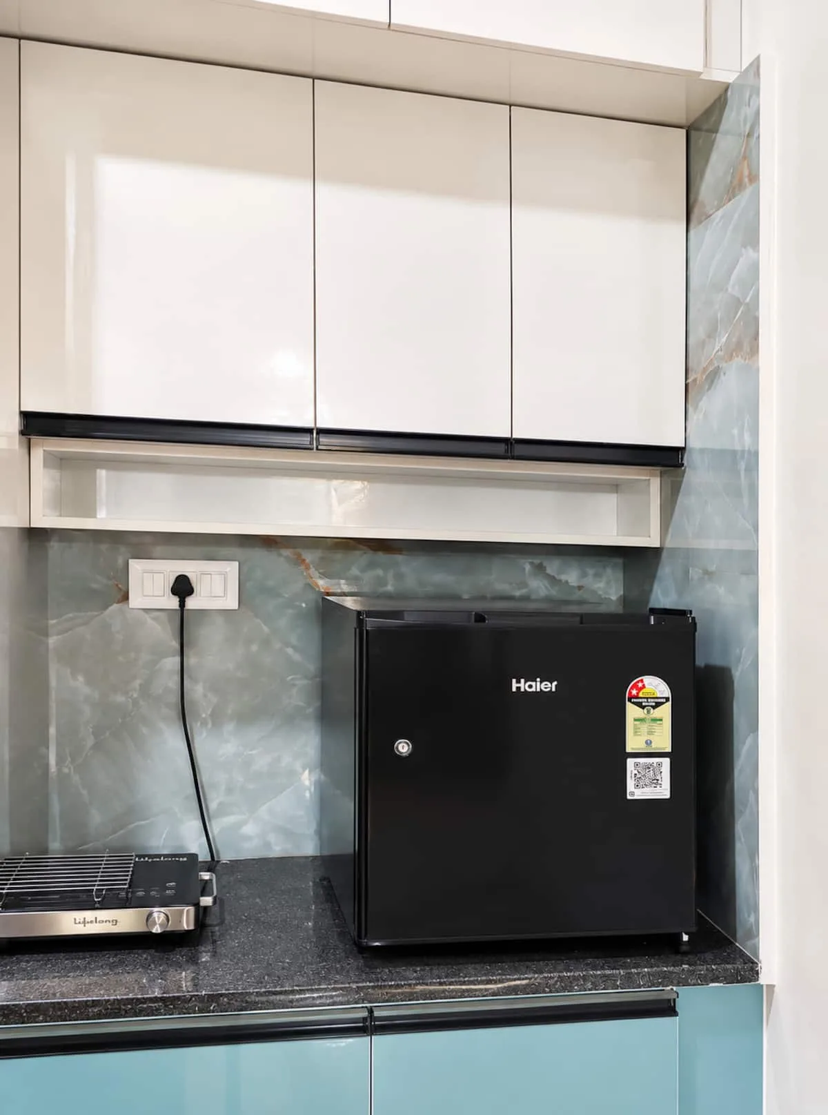 Modern kitchenette with sleek details